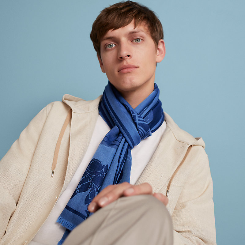 Caducee Flamboyant scarf | Hermès Singapore